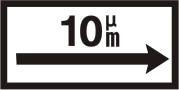 Τέλος ισχύος πινακίδας Π-39 ή Π-40 που τοποθετείται παράλληλα προς τον άξονα της οδού. Η ισχύς της πινακίδας εκτείνεται επί... (π.χ. 10 μ.) από τη θέση της πινακίδας και προς την κατεύθυνση του βέλους.
